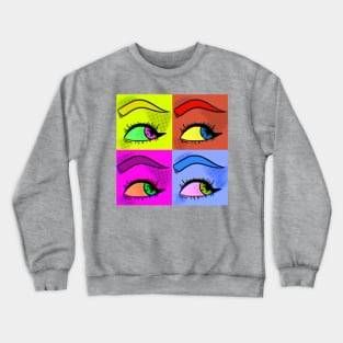 pop art eyes Crewneck Sweatshirt